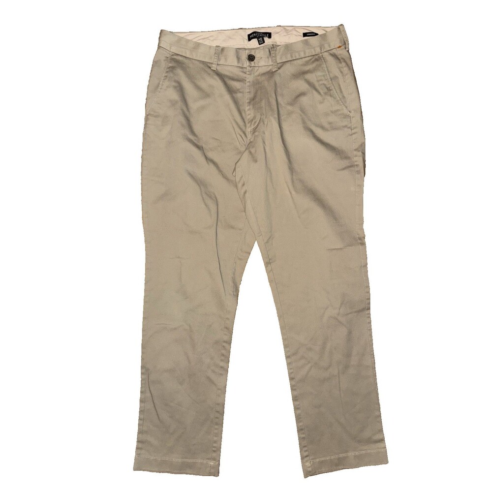 J. Crew Mercantile Flex Mens 33/32 Tan Straight Leg Khaki Pants